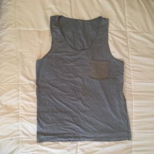 comfy Grey and blue stripped Lululemon tank top